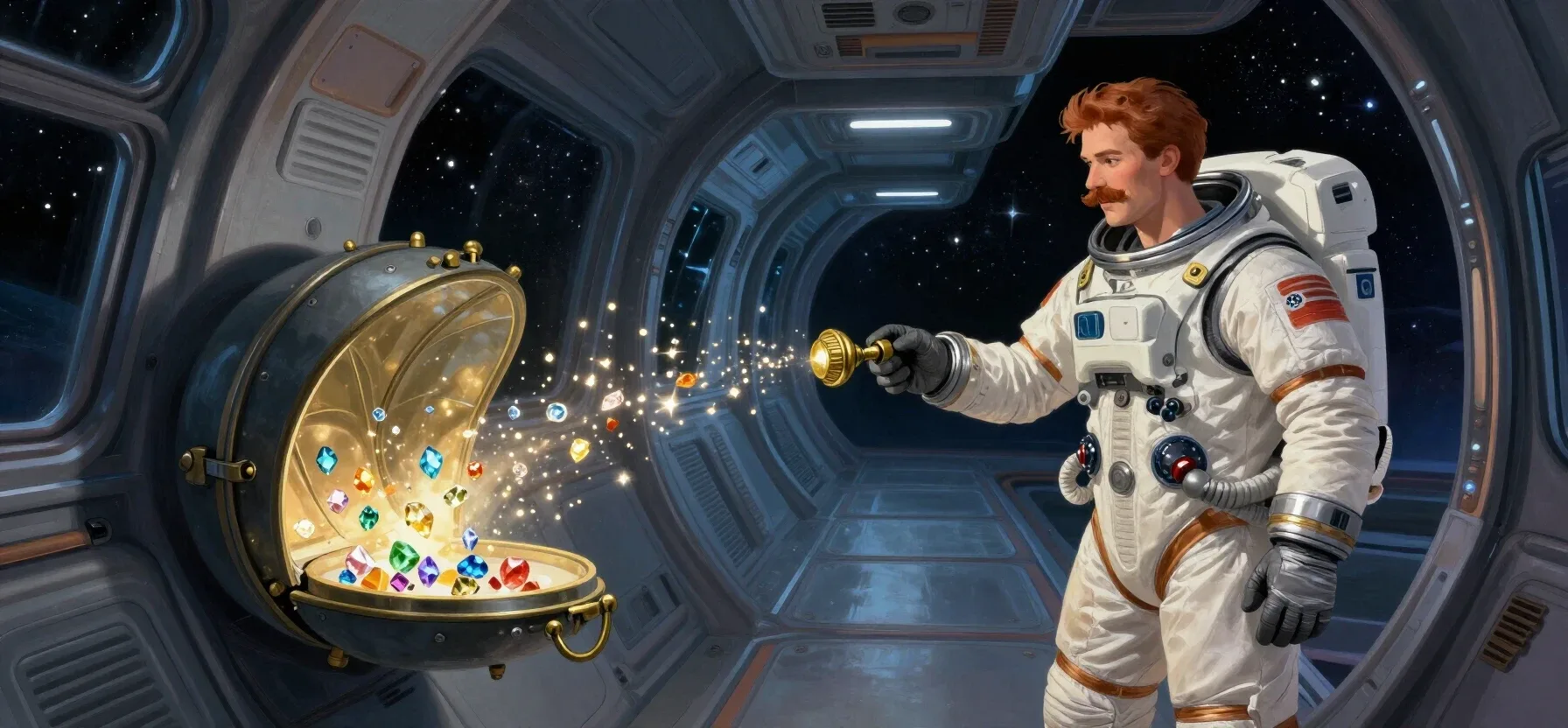 A treasure chest and reward coins for Rollbit promotions